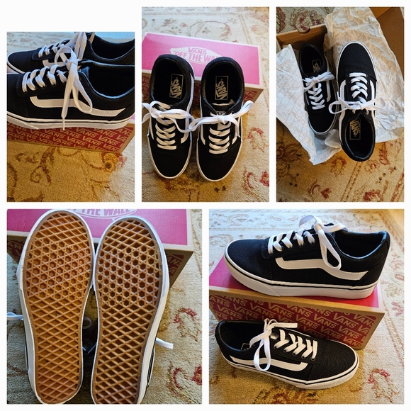 🌸NWOT Vans Ward Women's Shoes. Size: 7.5. Color: Black and White🔥 - Picture 3 of 9